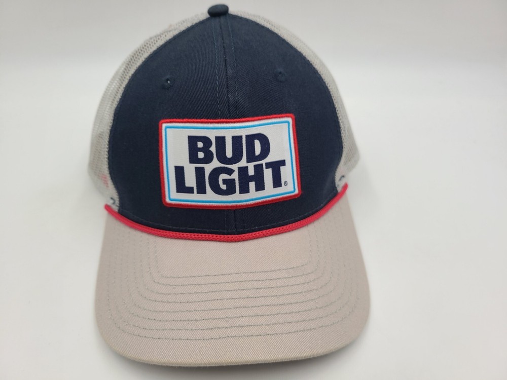 Bud Light Beer Mesh Trucker Snapback Hat Cap College Dad Men Women Blue Gray Red