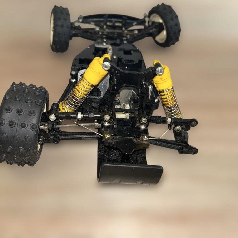 Tamiya RC Chassis Project Car for Repair Missing Wheel & Parts