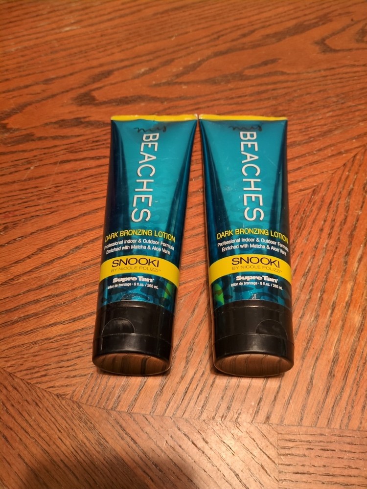 SUPRE SNOOKI MY BEACHES DARK BRONZER TANNING BED LOTION X 2 9 Oz