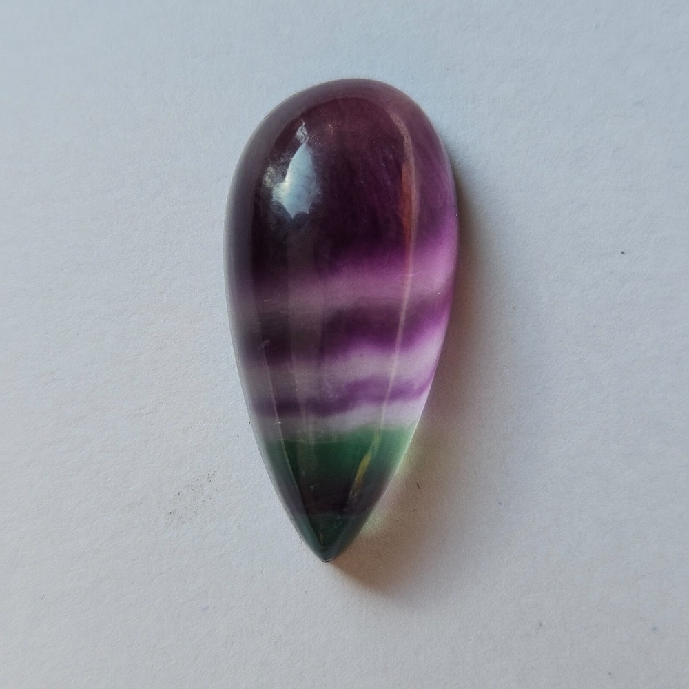 AAA+ Rainbow Fluorite Pear Cabochon Loose Stone Gemstone-image