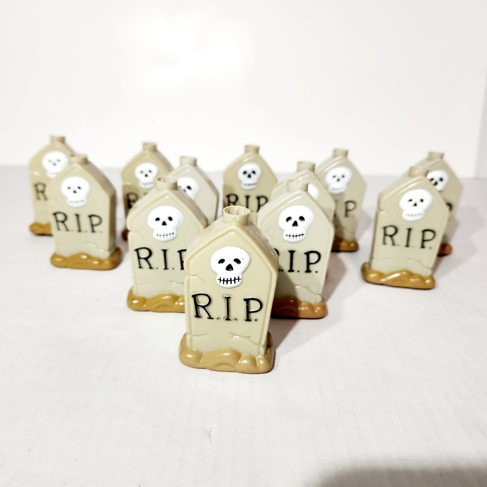 Halloween Blow Mold Decorative Light Covers Spooky Seasonal RIP Skull Horror 12