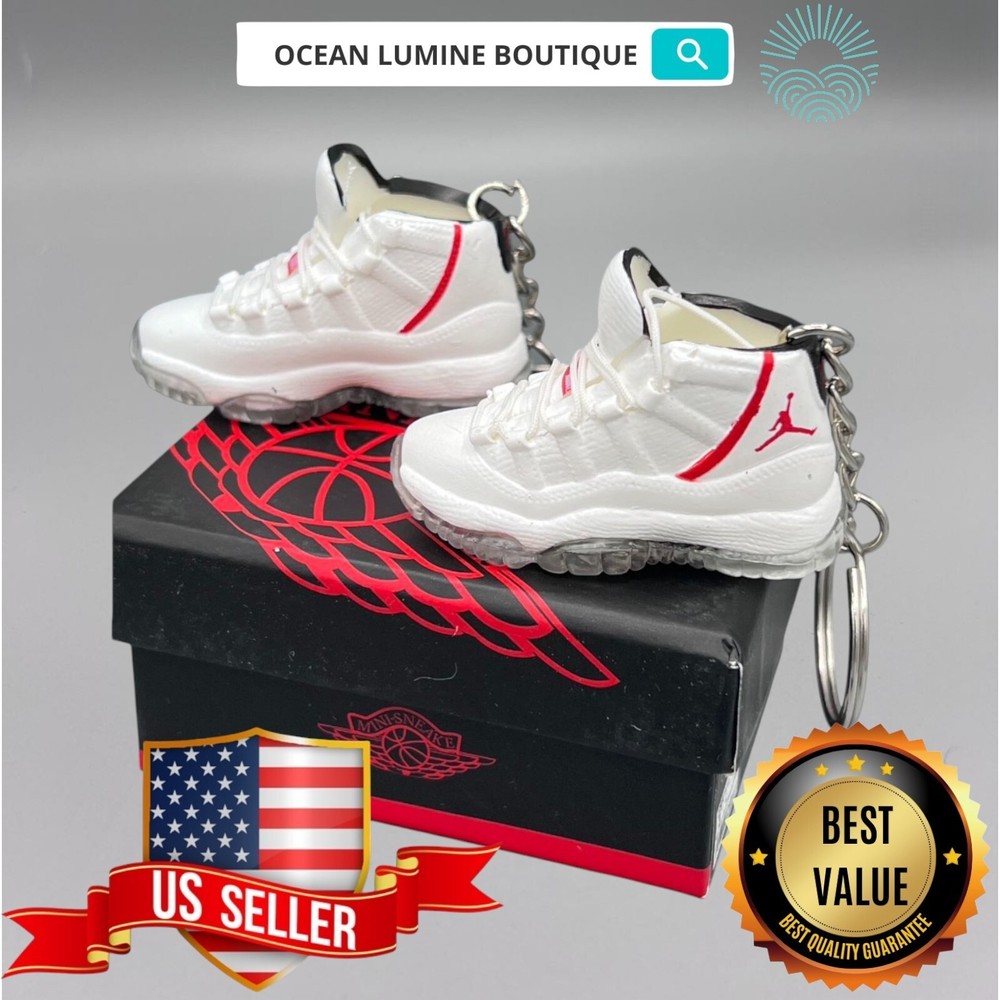 Air Jordan 3D Mini Sneaker Keychain, Shoe Keyring Shoe Box, Display Box Option