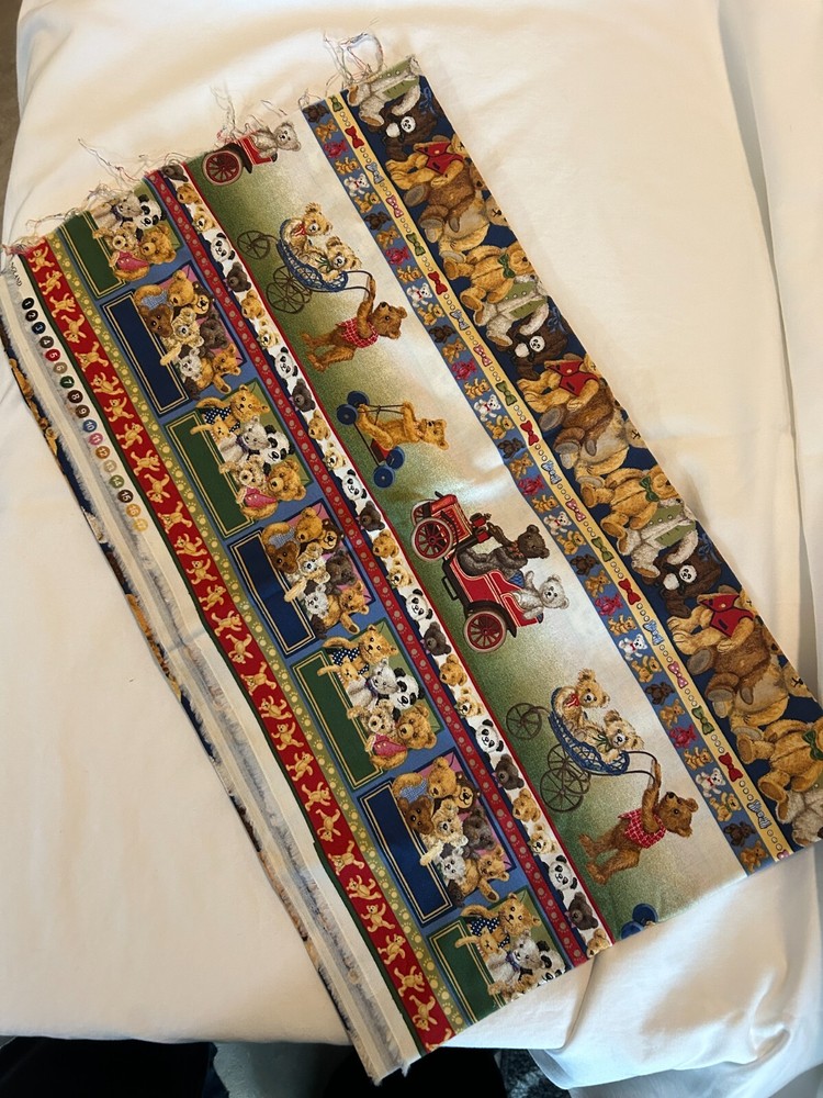 Makower UK England - Bears Stripe - 37X44 Panel