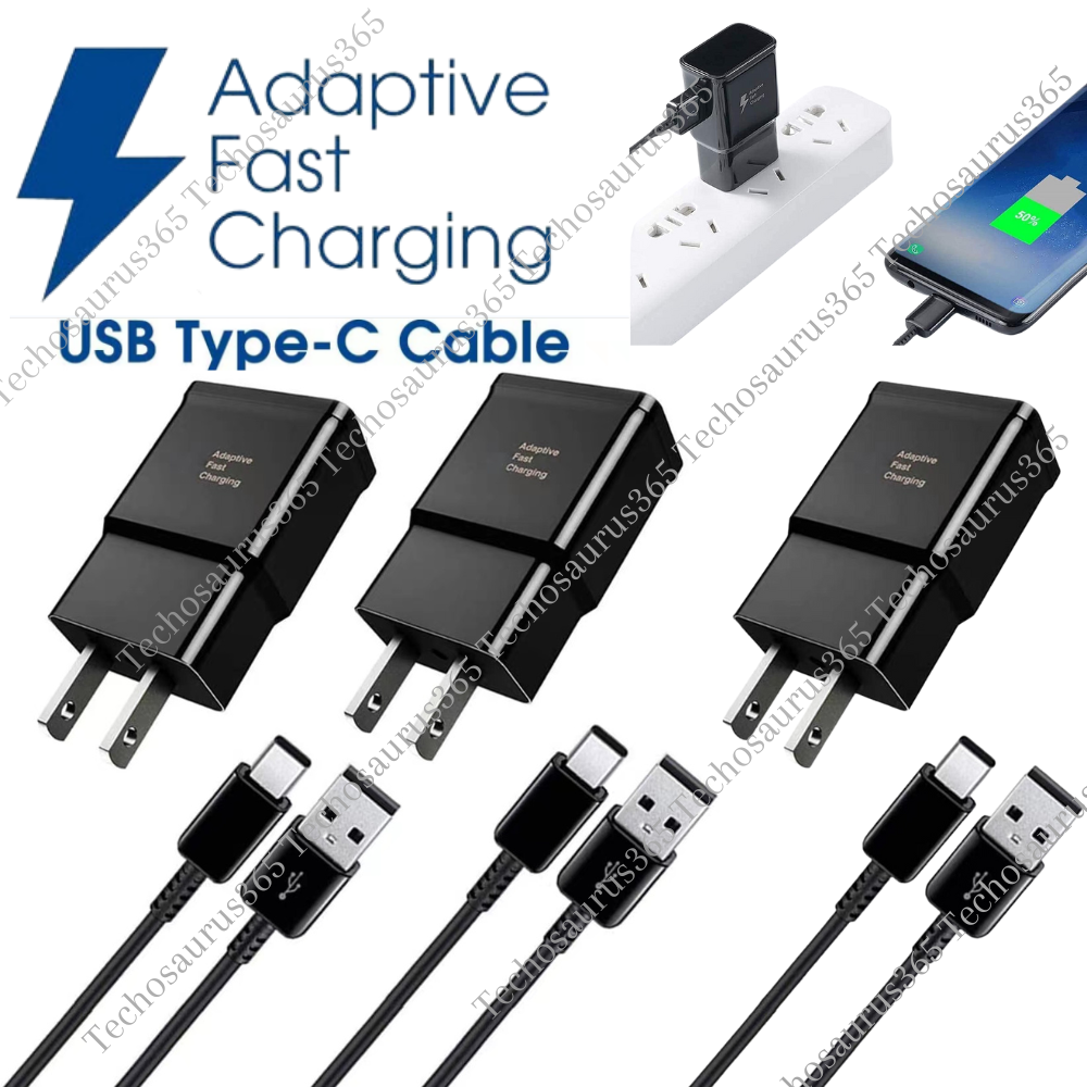 3-Pack Fast USB-C Charger & Cable for Samsung Galaxy S21 S20 Ultra Fast Charging