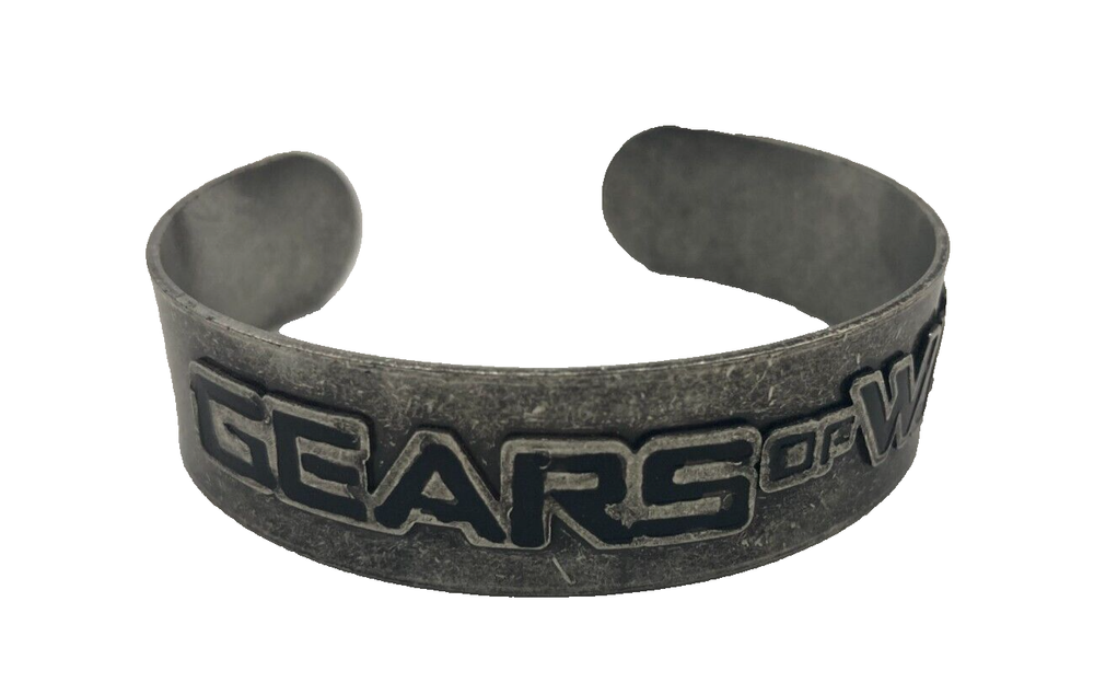 Gears of War Silver Metal Bracelet Cuff Rare Epic Games Collectible