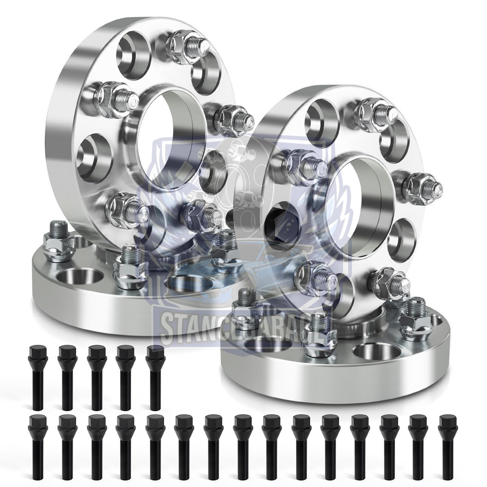 5x112 to 5x100 Wheel Adapters Hubcentric Hub to Wheel 57.1cb 12x1.5 Lugs 4pcs