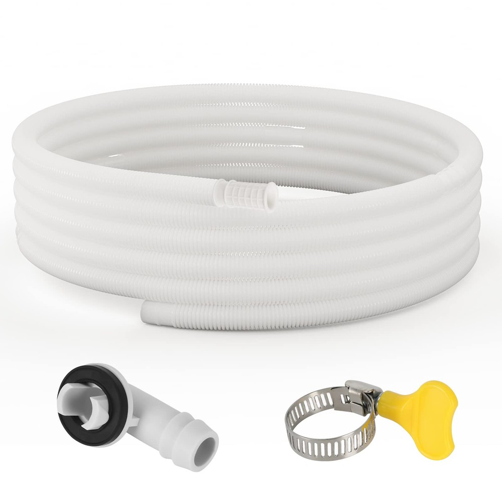 Air Conditioner Drain Hose Kit, Plastic Tubing for AC Condensate, Flexible&Du...-image