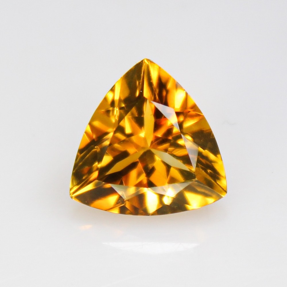 Natural Faceted Yellow Citrine Trillion Cut 2.75ct 10x10x6mm