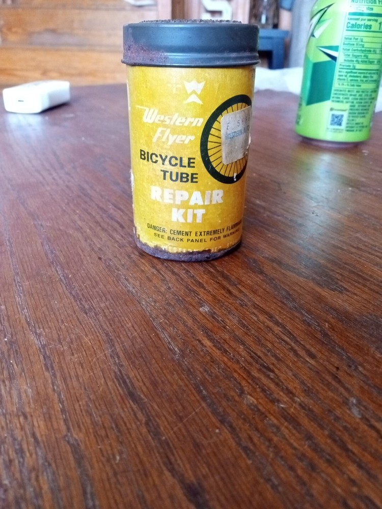 Vintage Western Flyer Bicycle Tube Repair Kit (Container Only) Rustic