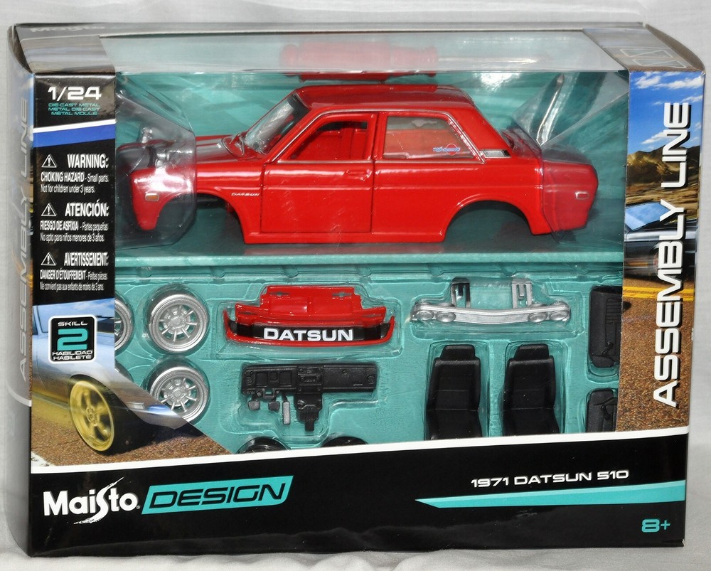 Maisto Design Assembly Line 1971 Datsun 510 Diecast Model Kit 1/24 new skill 2