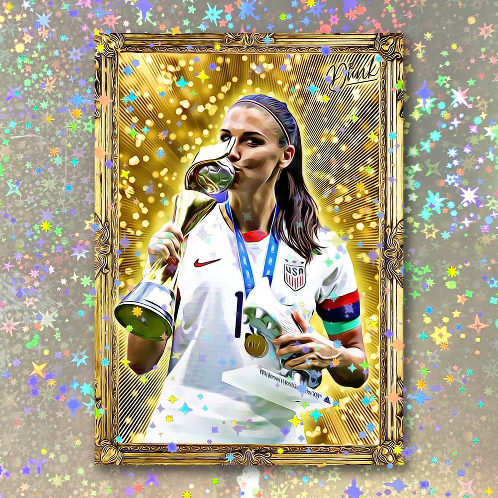 Alex Morgan Holographic Gold Getter Sketch Card Limited 1/5 Dr. Dunk Signed