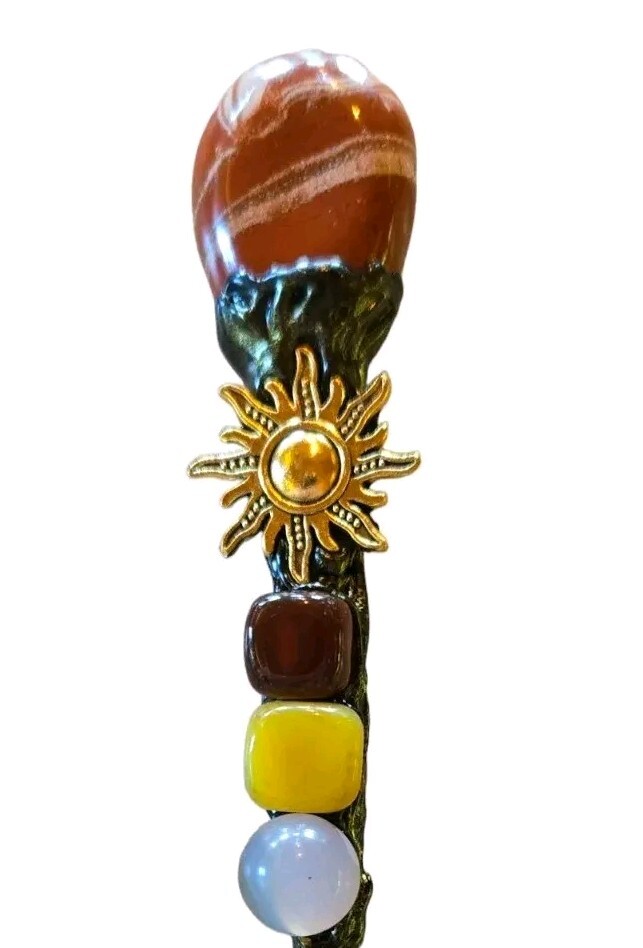 Red Jasper Crystal Wizard Magic Wand Wizarding Witch Prop Witches 10 in