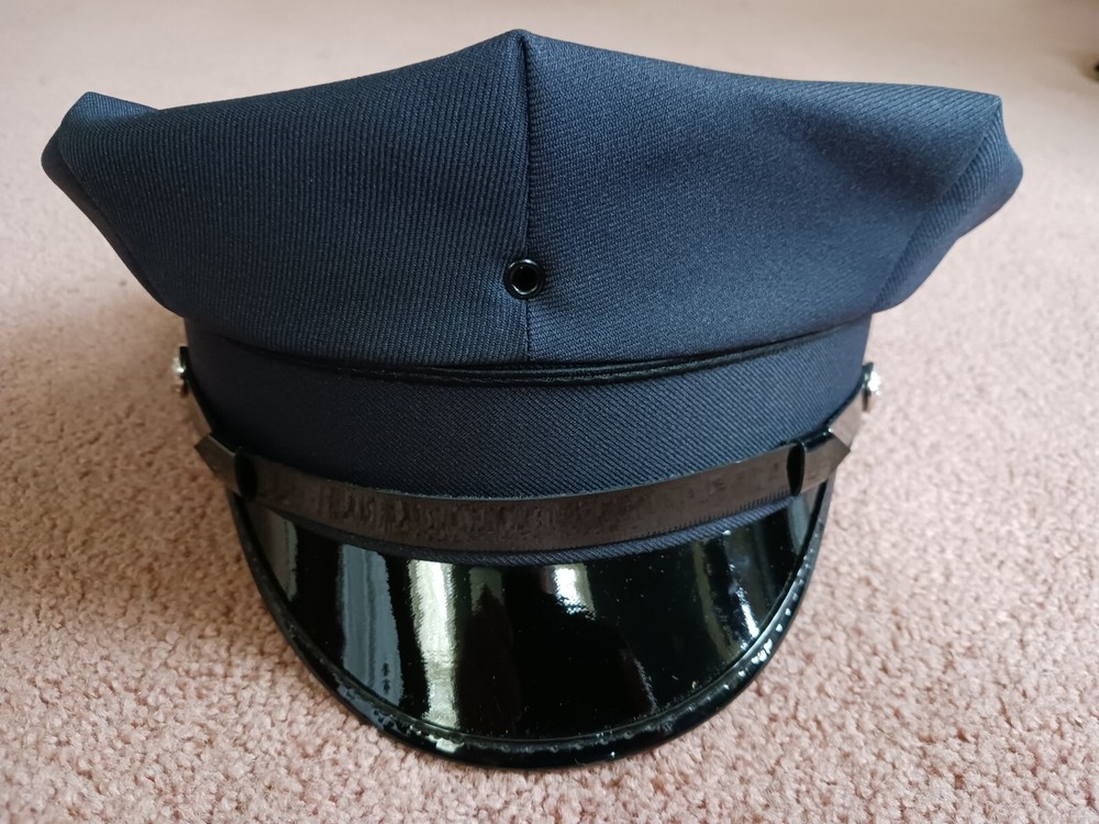 8 Point Style Uniform Hat, Solid Side w/Soutache, Dark Navy, Sentry Cap #P101S