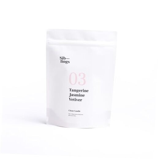 Eco-Friendly DIY Candle Refill Kit in Tangerine Jasmine Vetiver Scent  