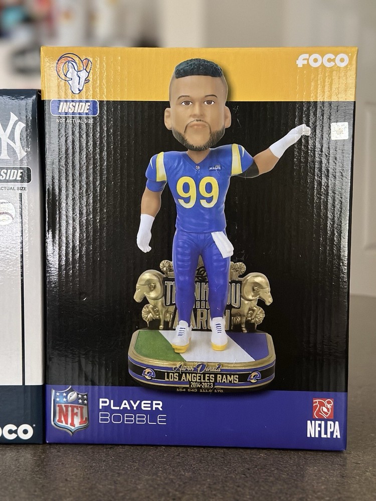 Aaron Donald LA Rams Retirement Bobblehead FOCO New in Box #224-image