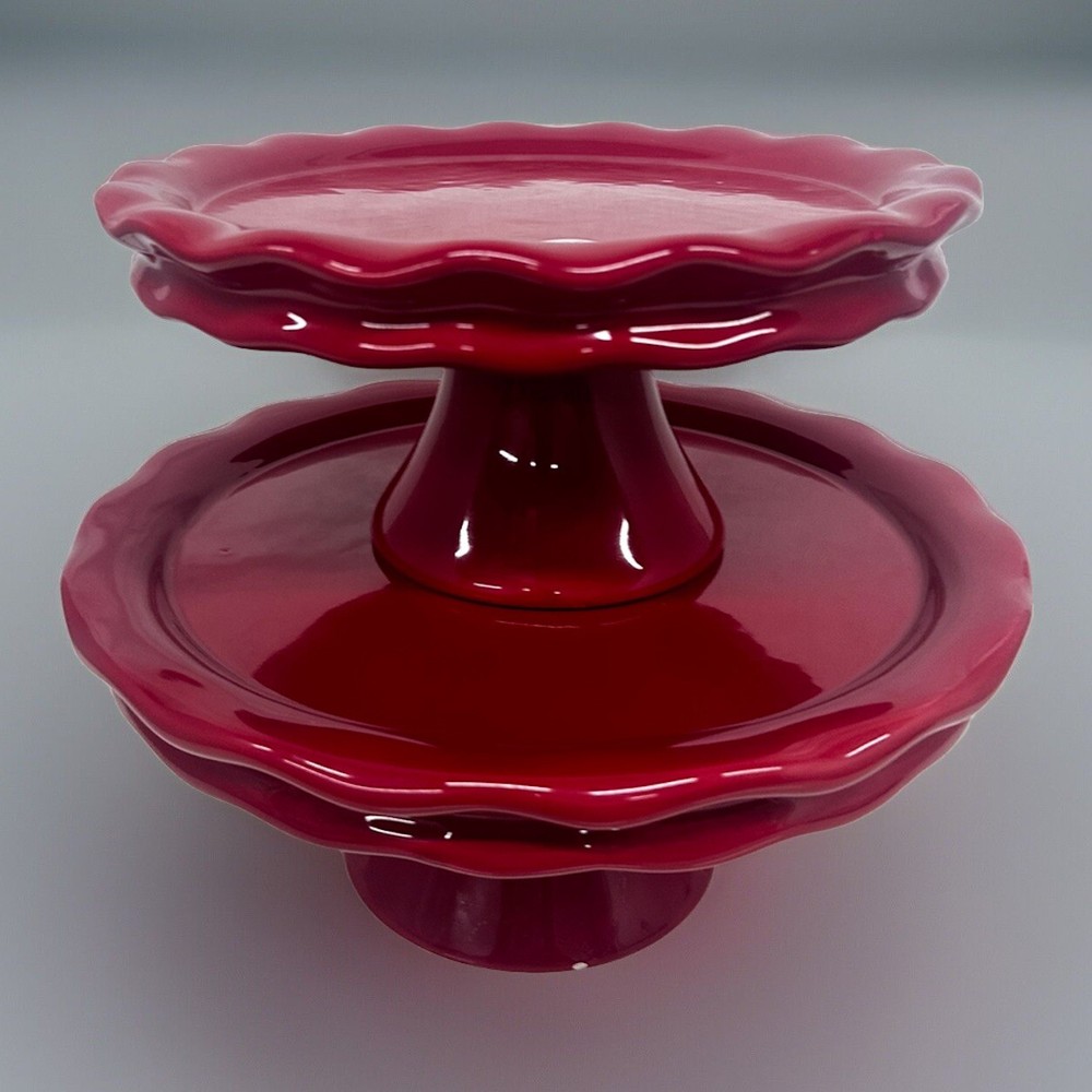 Set Of 2 Cake Pedestal 10
