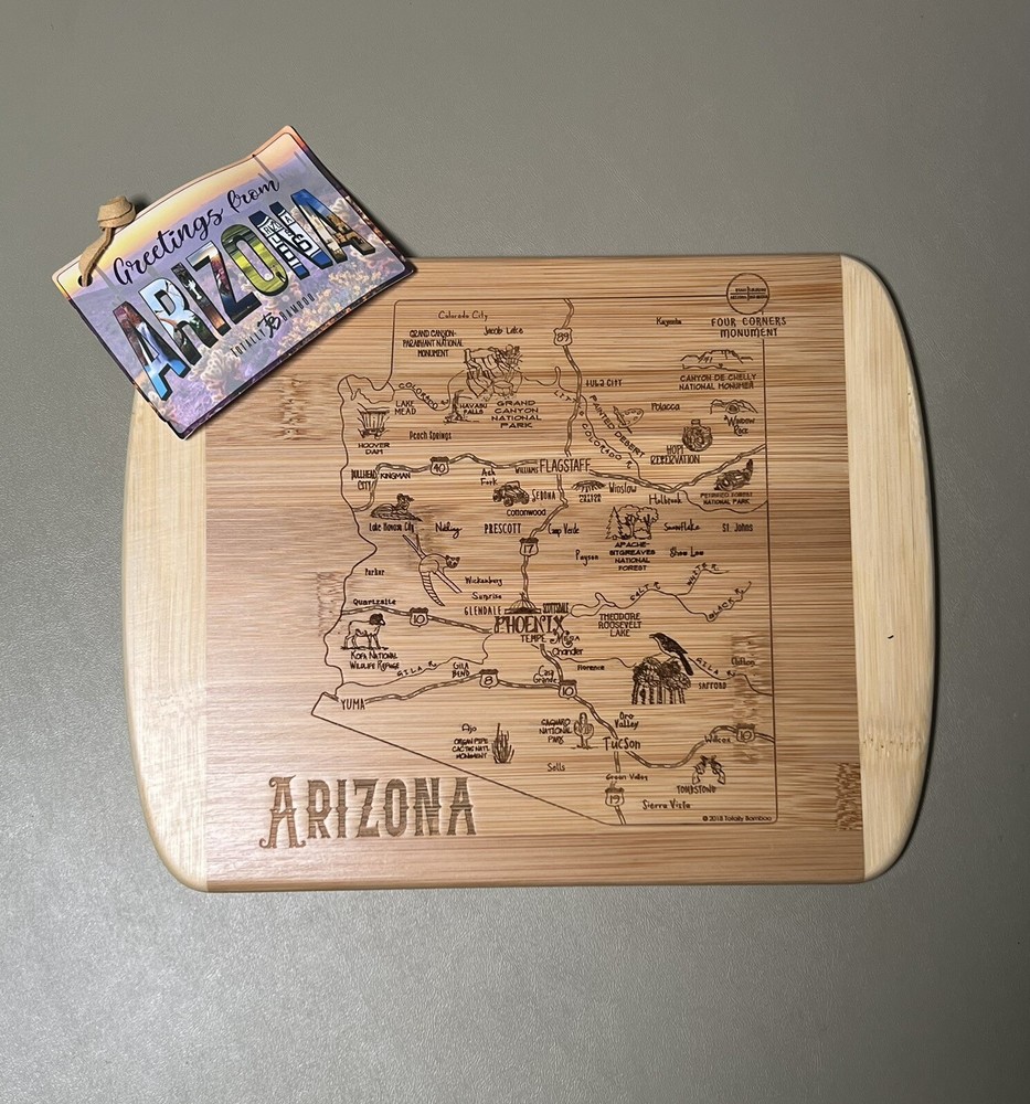 Totally Bamboo A Slice Of Arizona Laser-Etched  Cutting & Serving Board-image
