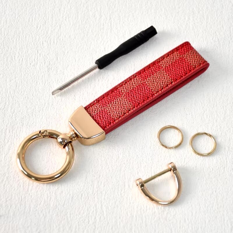 Plaid Unisex Women Men Accessories Screw Keychain