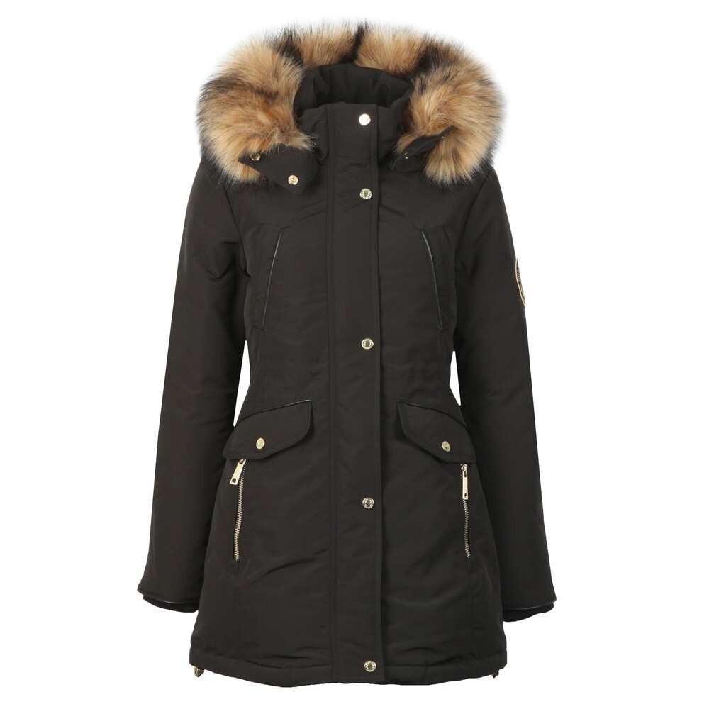 Holland Cooper black Mountaineer Parker hooded coat M 10