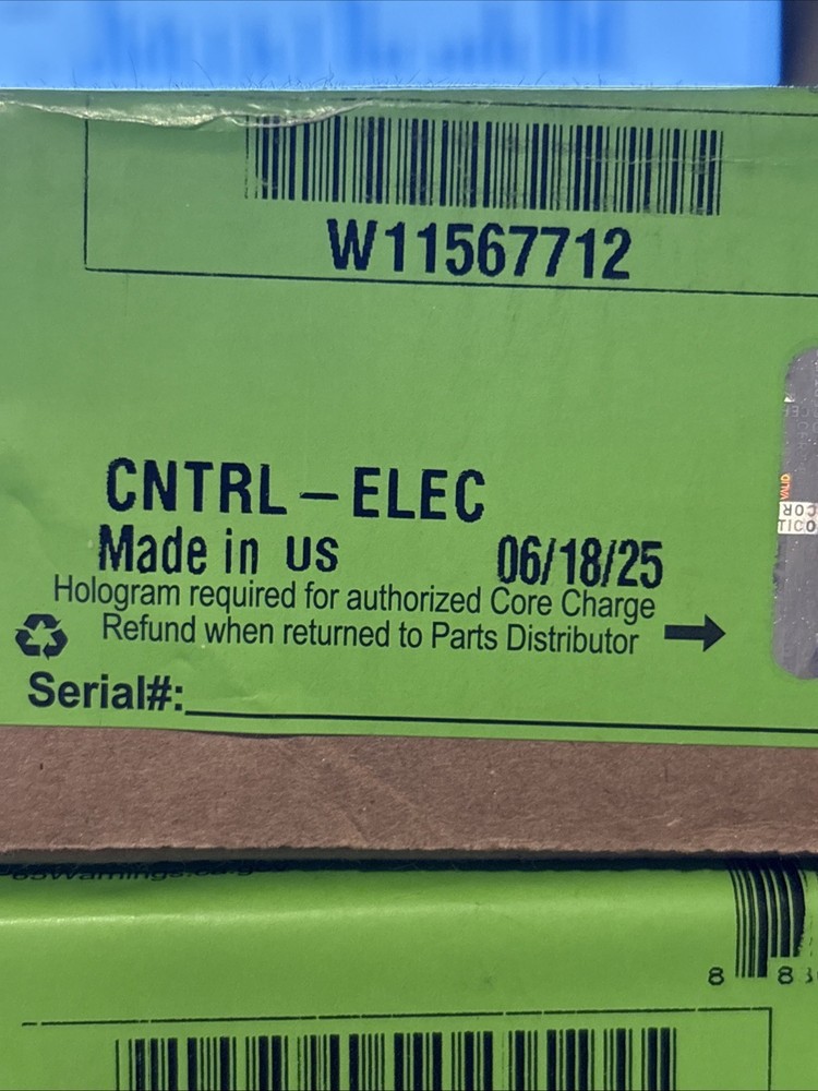 New Whirlpool W11567712 Washer Electronic Control Board Genuine OEM Part.