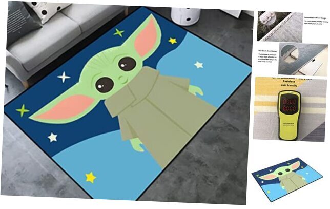 Large 3D Anime Yo-da Baby Pattern Area Rugs, Home Decor Carpets for Style 5