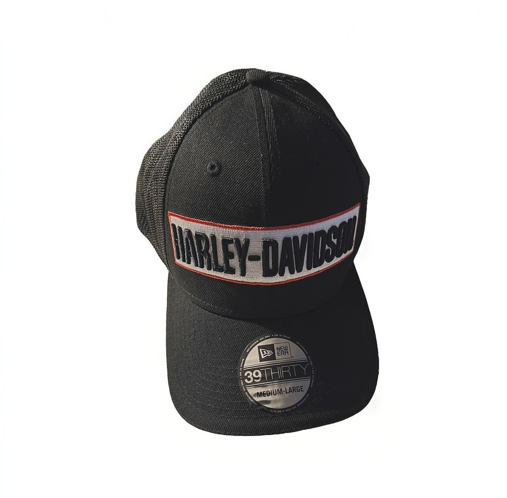 Harley Davidson hats for men fitted new. Black New Era Medium-Large.