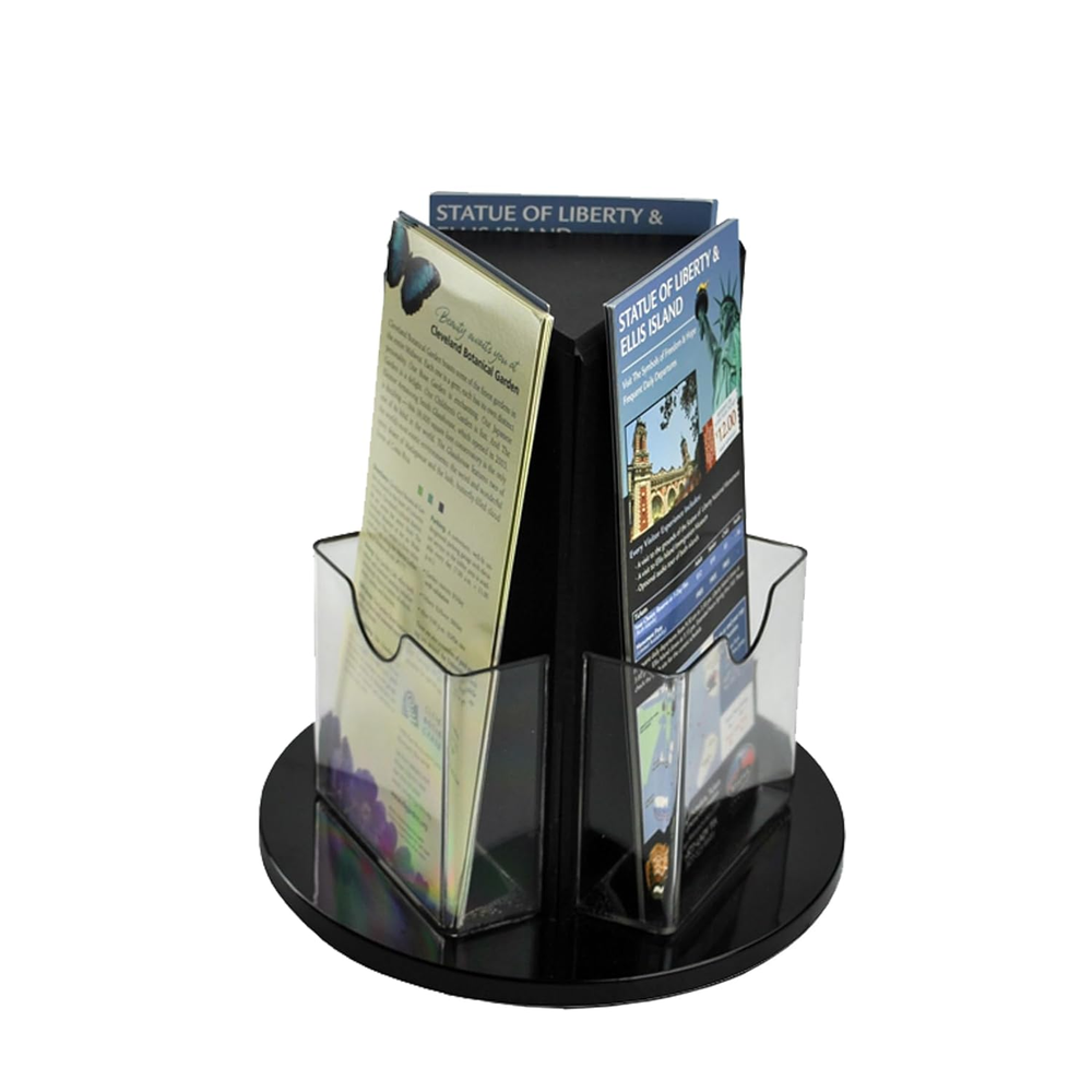 223220 Tri-Fold Size 3-Sided Brochure Holder on a 9