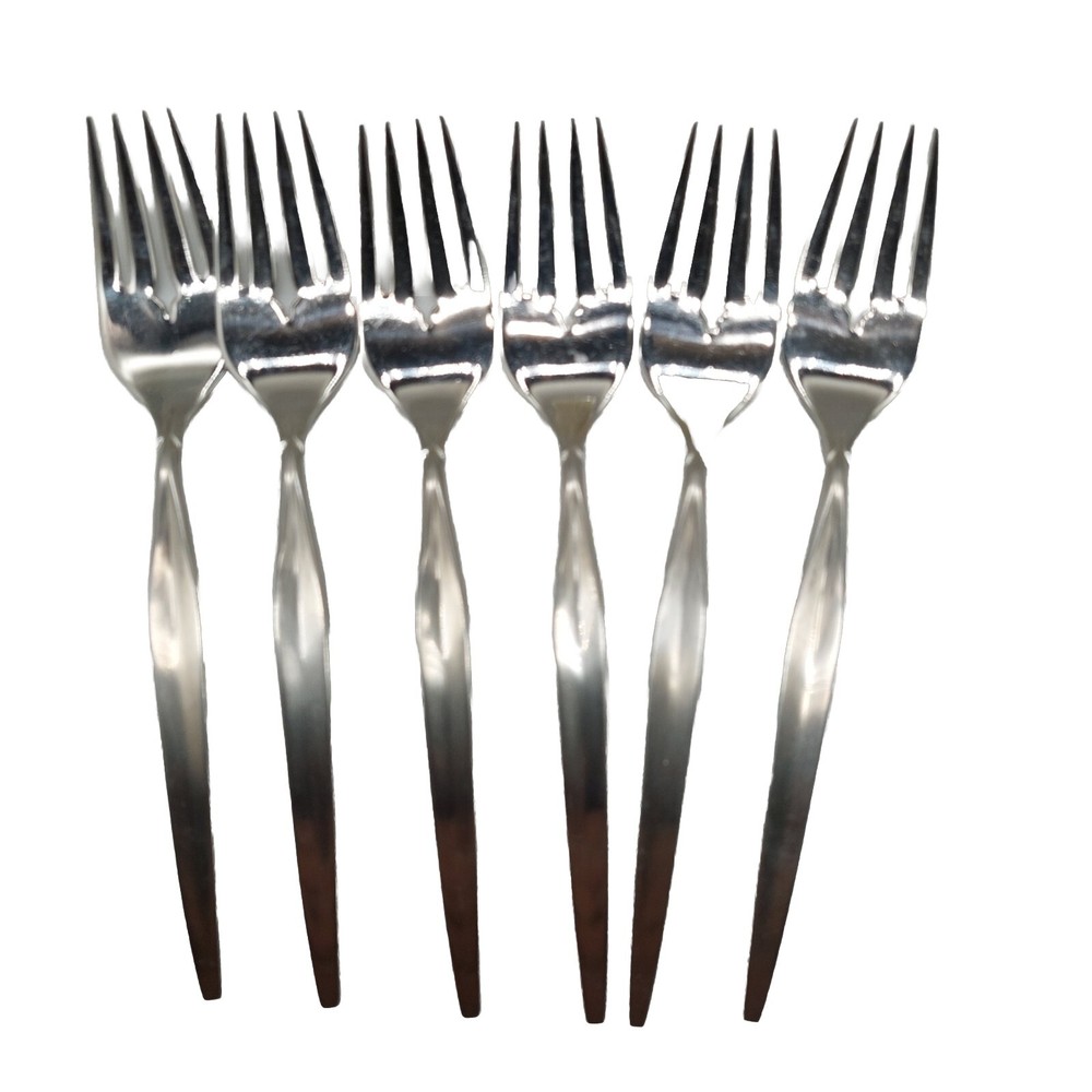 International Silver 1847 Rogers Bros Stainless Concept Lot Of 6 Salad Forks 6