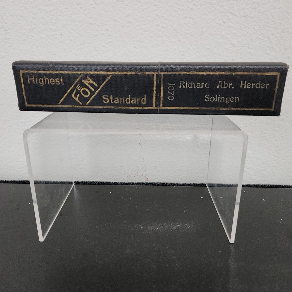 BOX ONLY Vintage RICHARD ABR. HERDER SOLINGEN GERMANY Straight Razor BOX ONLY-image