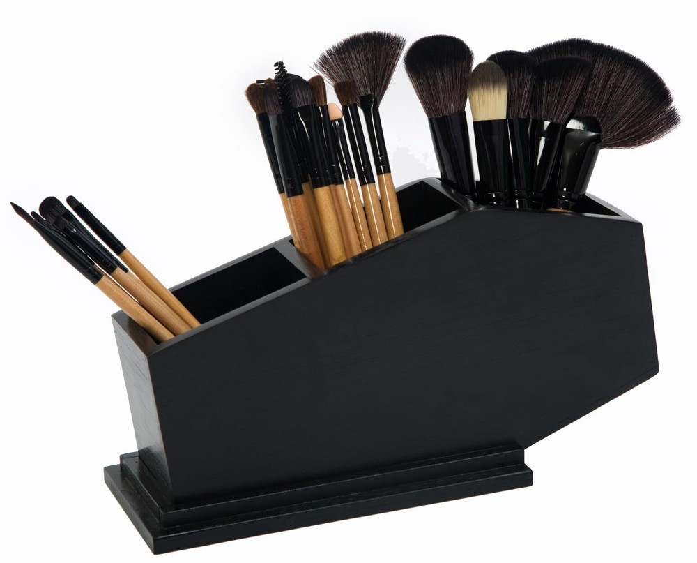 Coffin Makeup Brush Holder - Gothic Kitchen Accessories Holder - Spooky Home ...