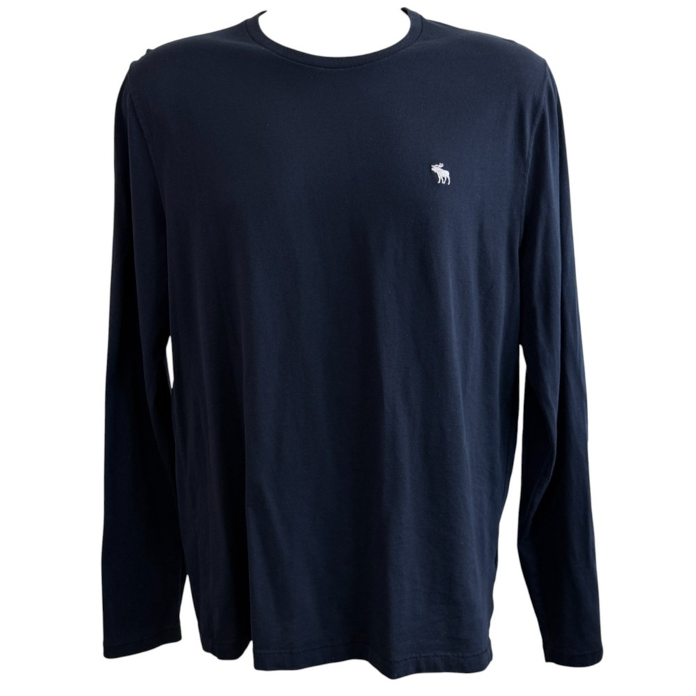 Abercrombie and Fitch Muscle Fit Long Sleeve Tee Size L Moose Y2K Preppy Classic-image