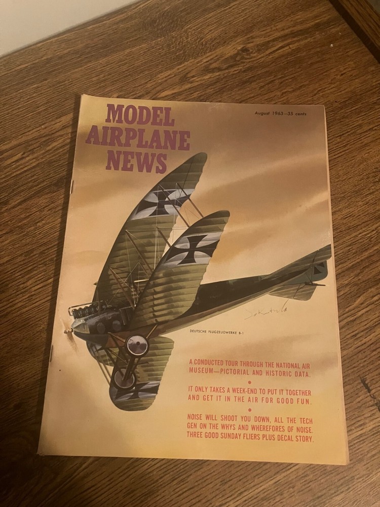 Vintage Back Issue of Model Airplane News Magazine - August 1963