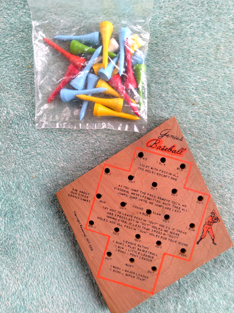VINTAGE 1977 BASEBALL GENIUS BOARD GAME BRAIN TEASER TRAVEL GAME  C.C.D. MFG