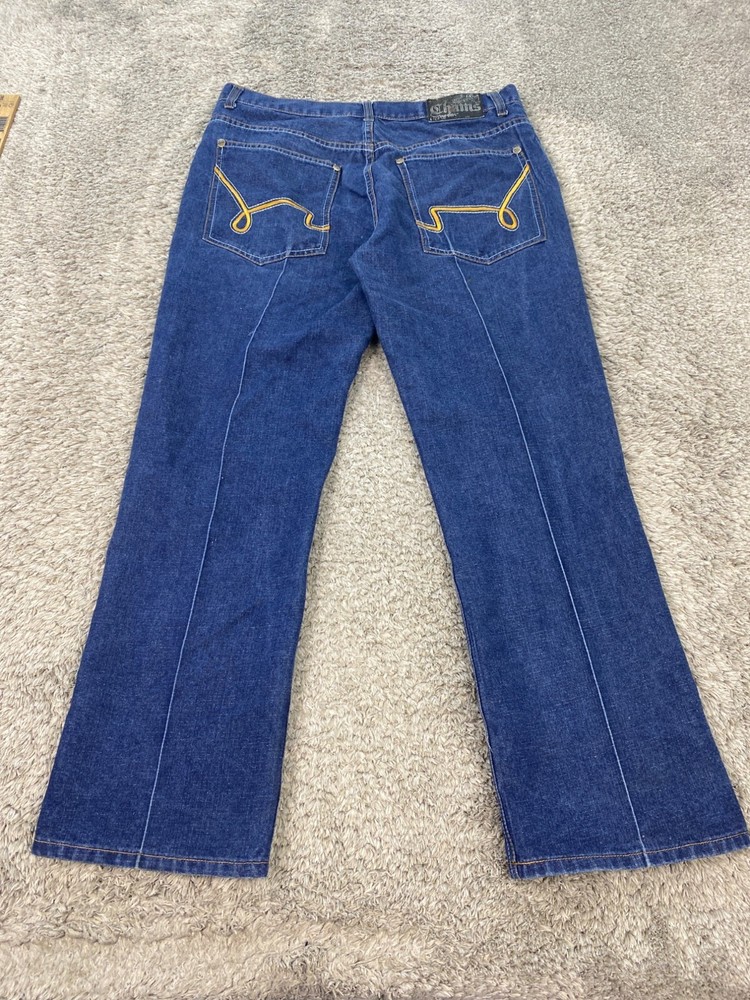 Vtg Chams Jeans Mens 38x31 Baggy Straight Leg Skater Goth Hip Hop Y2K 90s Denim