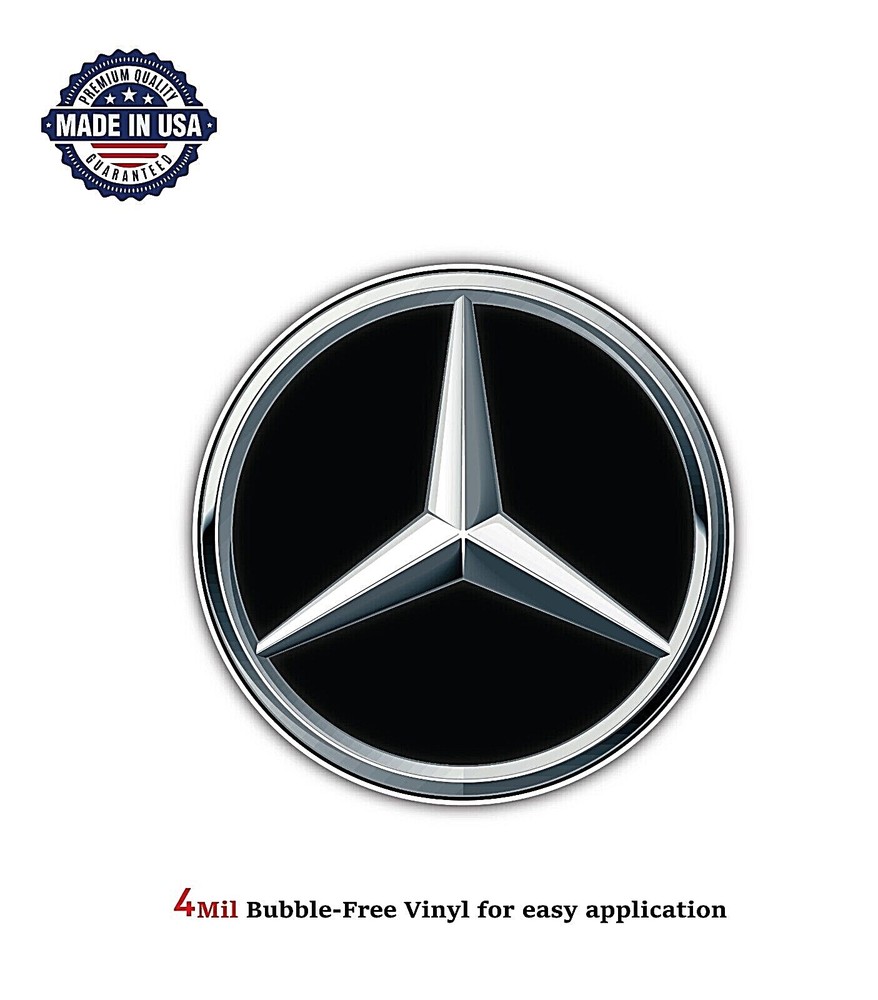 MERCEDES BENZ LOGO VINYL DECAL STICKER CAR TRUCK BUMPER 4MIL BUBBLE FREE US MADE