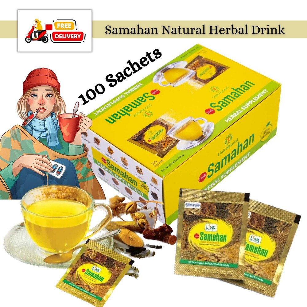 Samahan Ayurvedic Herbal Tea Natural Remedy for Cold & Cough 100pc Free shipping