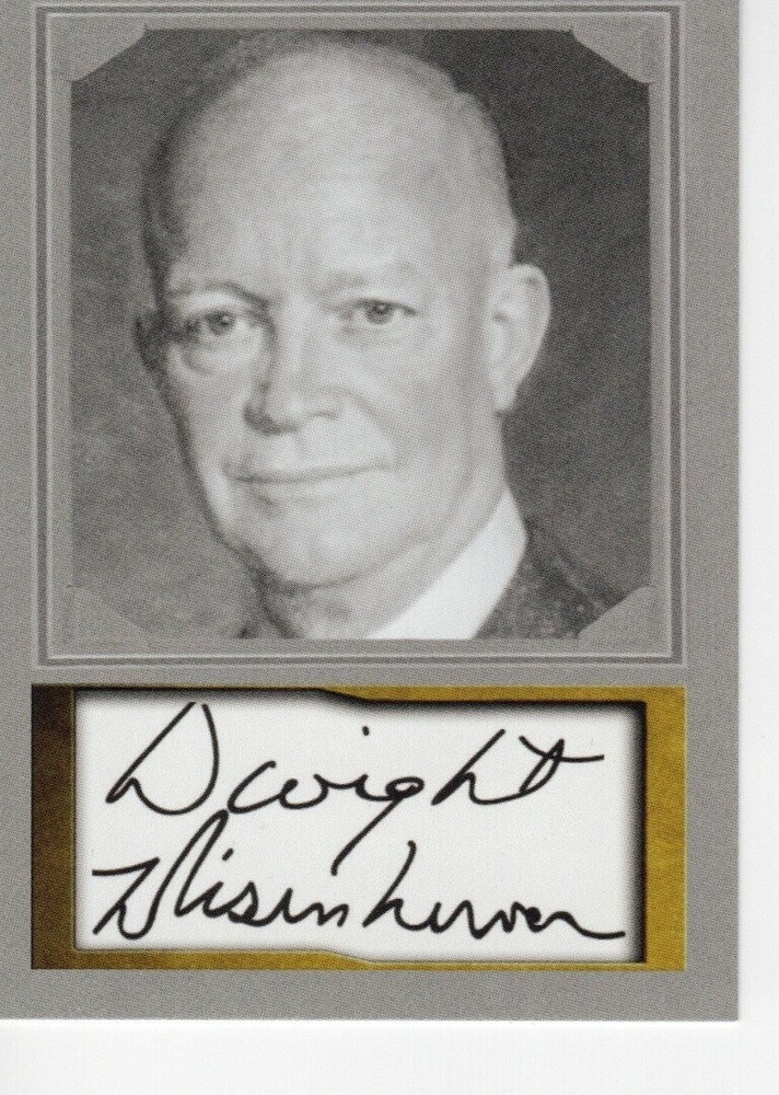 DWIGHT D EISENHOWER ~  Presidential ACEO Portrait D. Gordon Facs Auto  * NM+ #34