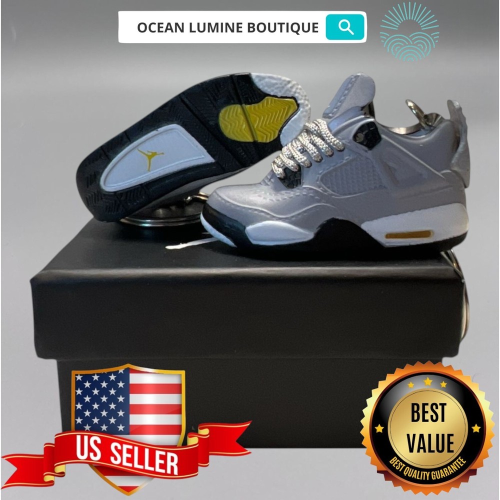 Air Jordan 3D Mini Sneaker Keychain, Shoe Keyring Shoe Box, Display Box Option