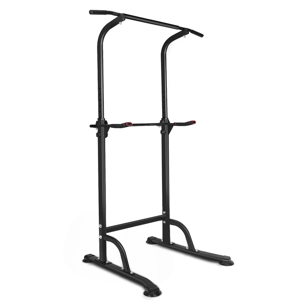 Adjustable Power Tower Dip Station Pull Up Bar Multi Function For Home Gym