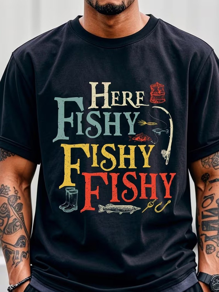 Here Fishy Fishy Graphic T-Shirt