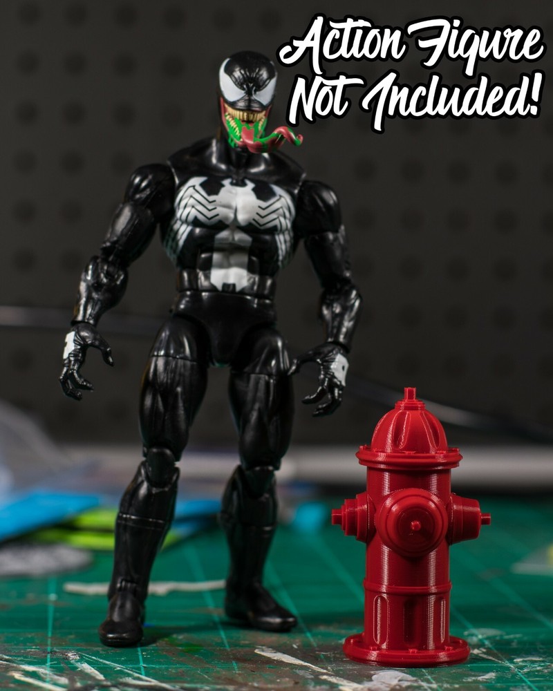 Red Fire Hydrant Diorama ACCESSORY ONLY Marvel Legends 1/12