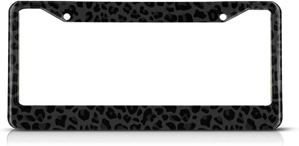 Black Animal Print License Plate Frame Leopard License Plate Holder Giraffe Chee