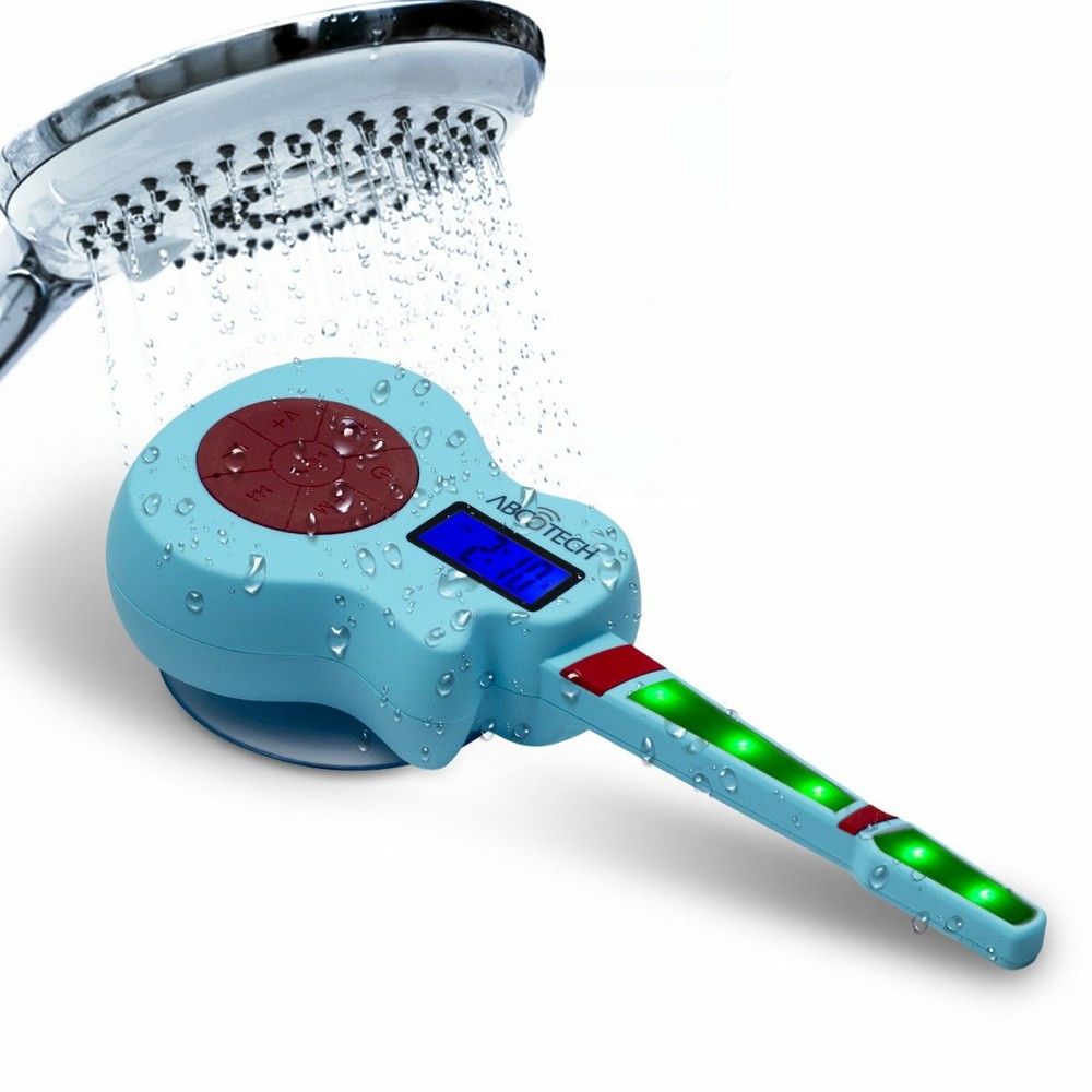 ABCO Tech Guitarix Shower Speaker, Digital w/Lights Wireless/Waterproof/Portable-image