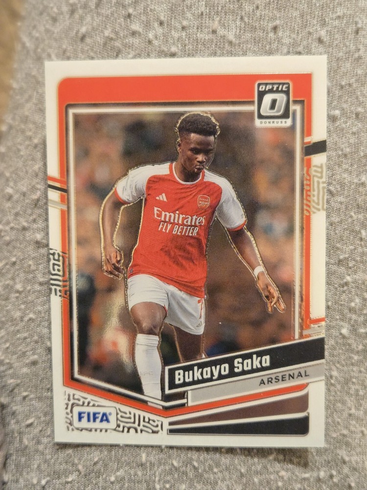2023-24 Panini Donruss Soccer Bukayo Saka Arsenal Optic Silver Holo Prizm