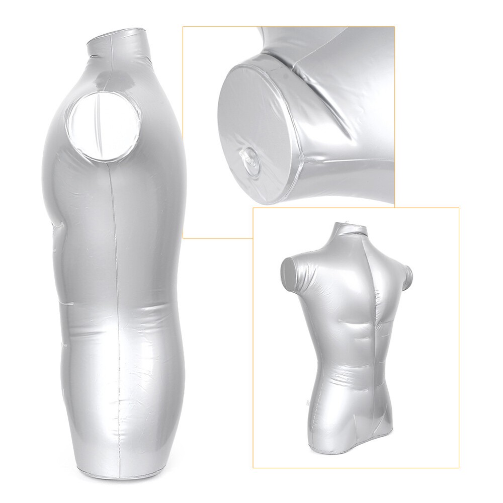 Inflatable Male Model Mannequin Window Display Props Dummy Torso Model Half Body