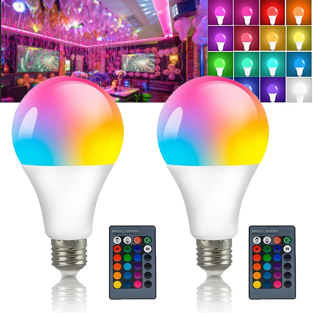 E27 RGB LED Light Bulb 16 Color Changing Magic RGBW Lamp Remote Control Colorful