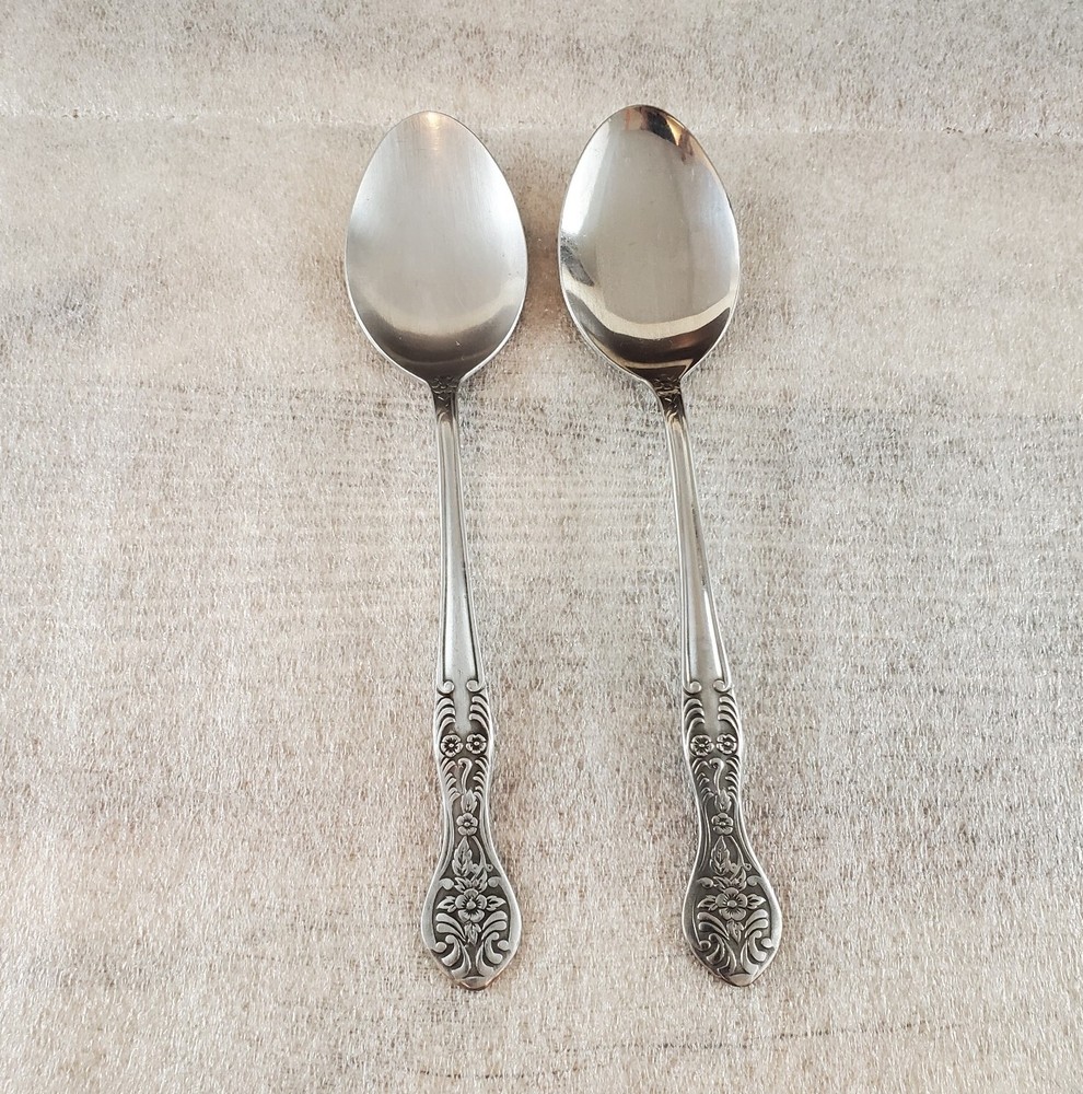 National Stainless NST2 ~ Set of 2 Soup Spoons 7 3/8