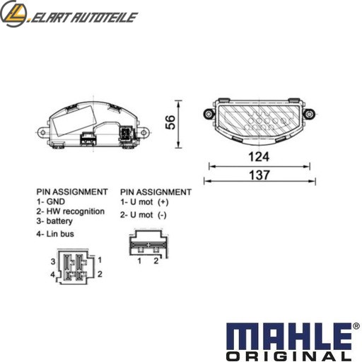 Volvo XC40 D4204T12/4204T16 2.0L 4cyl Blower Motor Regulator ABR 155 000P-image