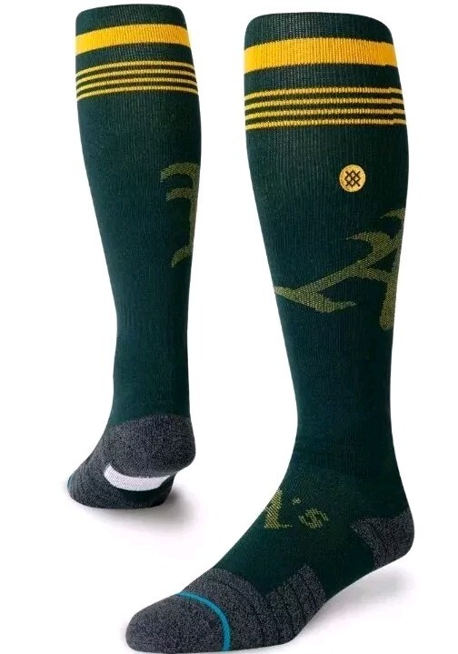 Stance MLB Oakland Athletics A's Diamond Pro OTC Men’s Baseball Socks Large NEW