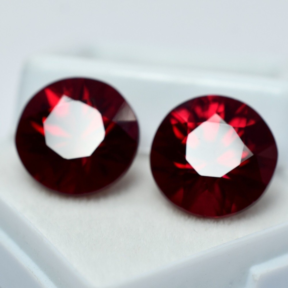 AA++ 16 Ct Certified Natural Round Red Ruby Loose Gemstone for Rings-image